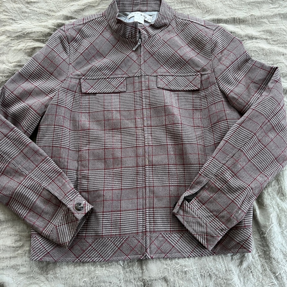 Vintage Rafael Plaid Women’s Full Zip Jacket Size Small Retro 70’s